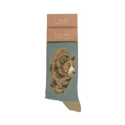 Wrendale Designs Mens Bamboo Socks One Size 7-11 - In My Footsteps
