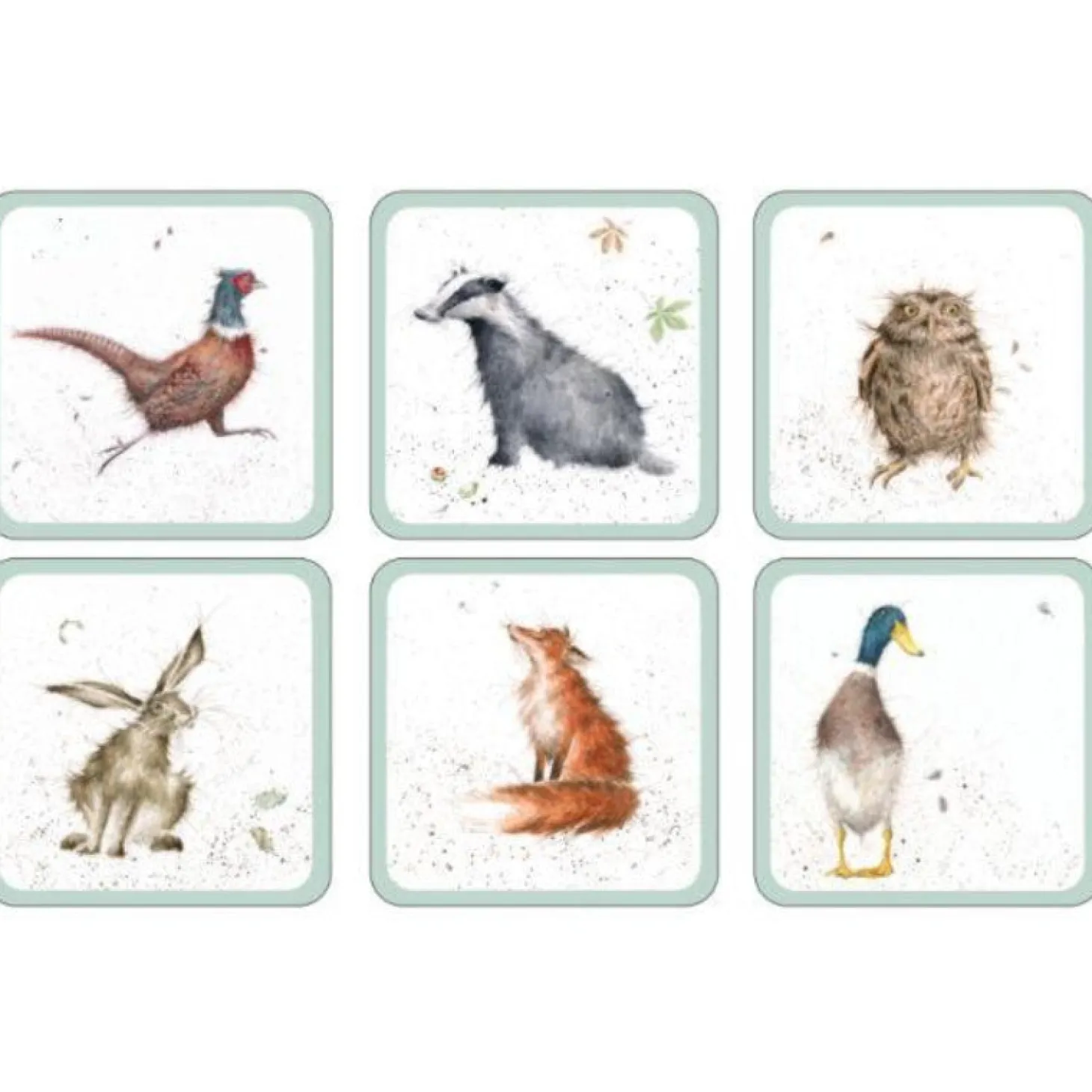 Wrendale Designs 6 Piece Coaster Set - Animals