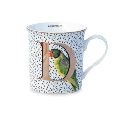 Yvonne Ellen Bone China 330ml Alphabet Mug - D