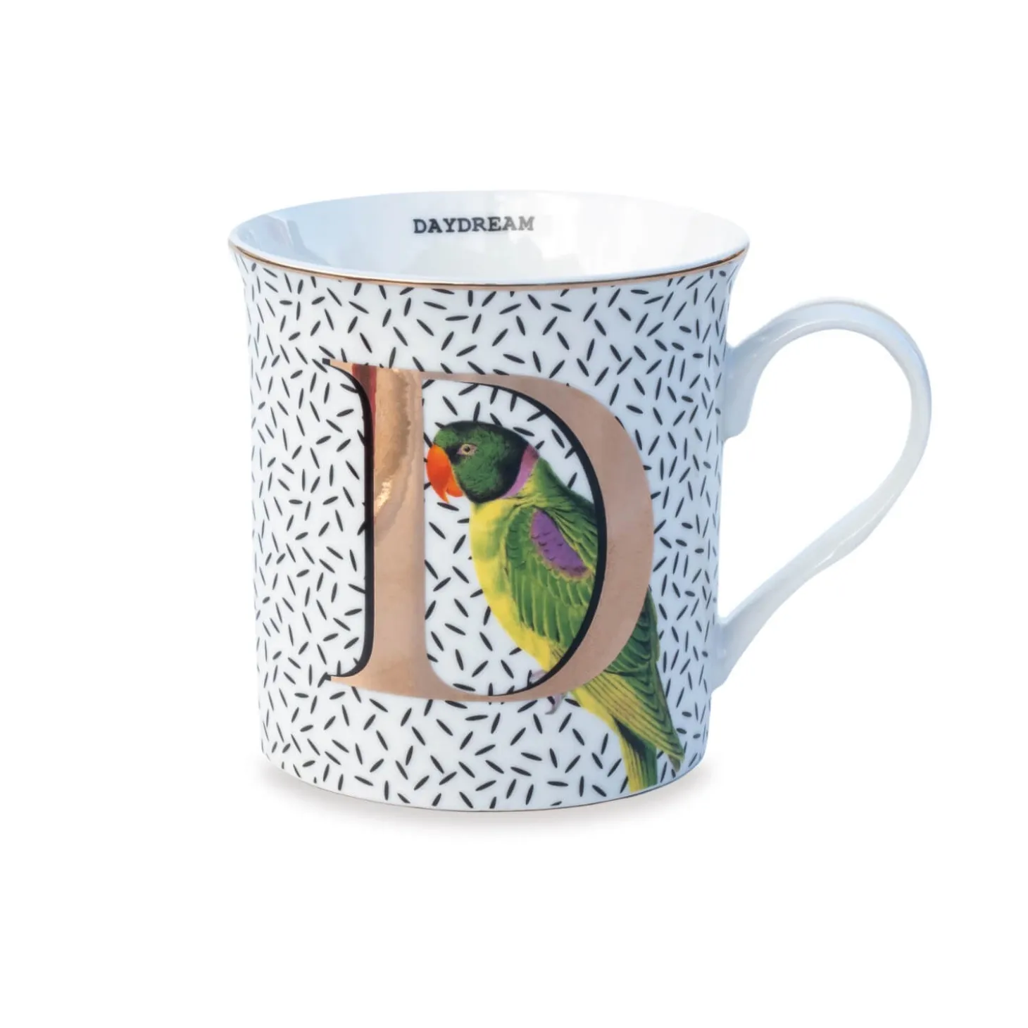 Yvonne Ellen Bone China 330ml Alphabet Mug - D