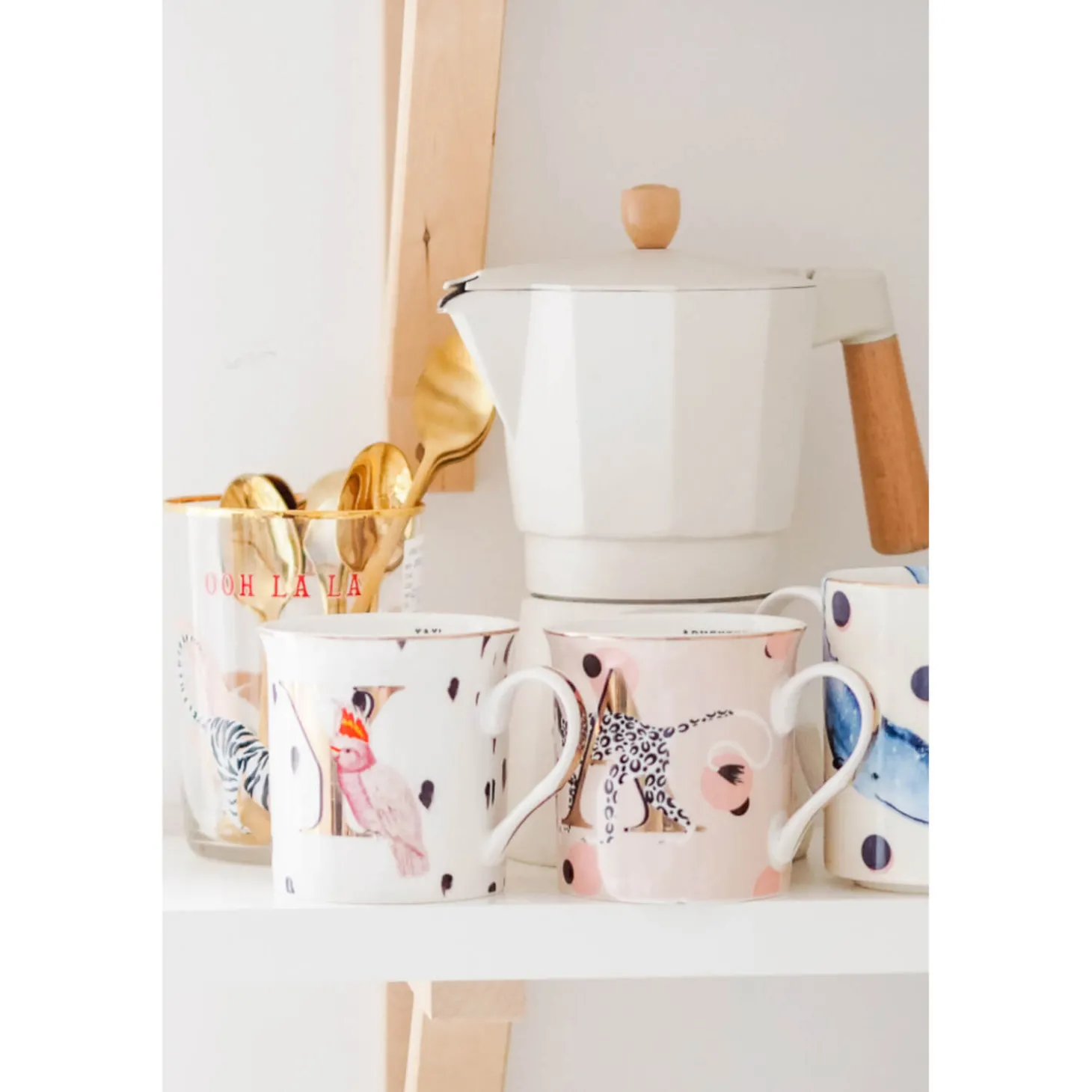 Yvonne Ellen Bone China 330ml Alphabet Mug - P