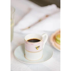 Yvonne Ellen 2-Piece Fine China Espresso Cup & Saucer - Slogan