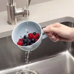Zeal Berry 10cm Melamine Colander with Handle - Duck Egg