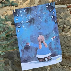Alex Clark Christmas 100% Cotton Tea Towel - Let It Snow