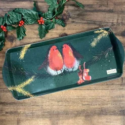 Alex Clark Christmas Medium Tray - Robins