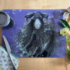 Alex Clark Glass Worktop Saver - Sheep