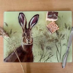 Alex Clark Glass Worktop Saver - Hare