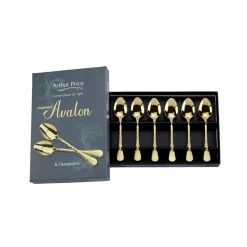 Arthur Price Champagne Avalon Stainless Steel Tea Spoons - Set of 6