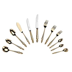 Arthur Price Clive Christian Empire Flame All Gold Soup Spoon