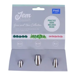 JEM Set of 3 Icing Nozzles - Grass & Hair Collection
