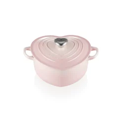 Le Creuset Signature Cast Iron 1.9 Litre Heart Casserole - Shell Pink