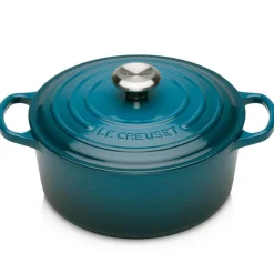 Le Creuset Signature Cast Iron 24cm Round Casserole - Deep Teal