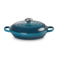 Le Creuset Signature Cast Iron 30cm Shallow Casserole - Deep Teal