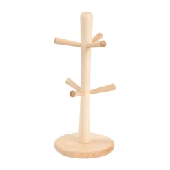 T&G Woodware Beech 6 Peg Mug Tree - Natural