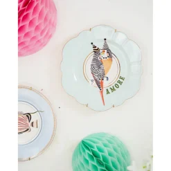 Yvonne Ellen 23cm Fine China Flower Plate - Parrots